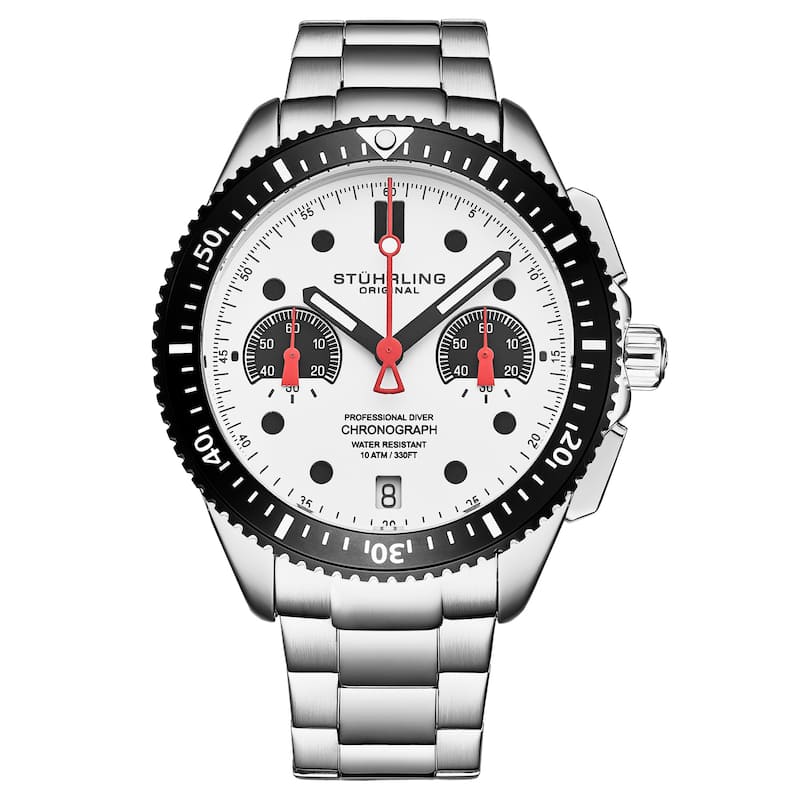 Velocity 4016 Quartz 42mm Chronograph - Silver