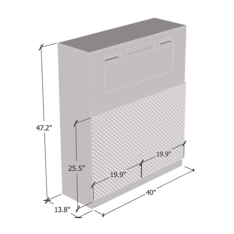 Carla 01 BL-EF Electric Fireplace Sideboard