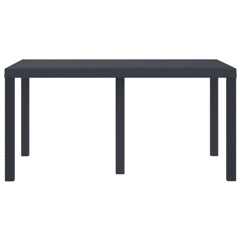 vidaXL Garden Table Anthracite/Brown poly rattan