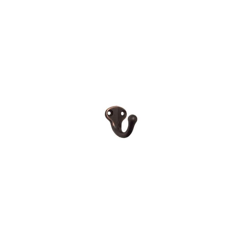 Ives Low Profile Single Cast Aluminum Wardrobe Hook with 1 5/8"