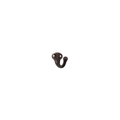 Ives Low Profile Single Cast Aluminum Wardrobe Hook with 1 5/8"