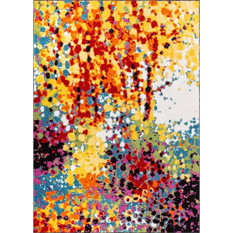 Well Woven Viva Partridge Abstract Area Rug - 3' 3" x 5' - Multi - Rectangle