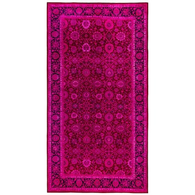 Overdyed One-of-a-Kind Hand-Knotted Area Rug - Pink - 6' 3" x 11' 8"