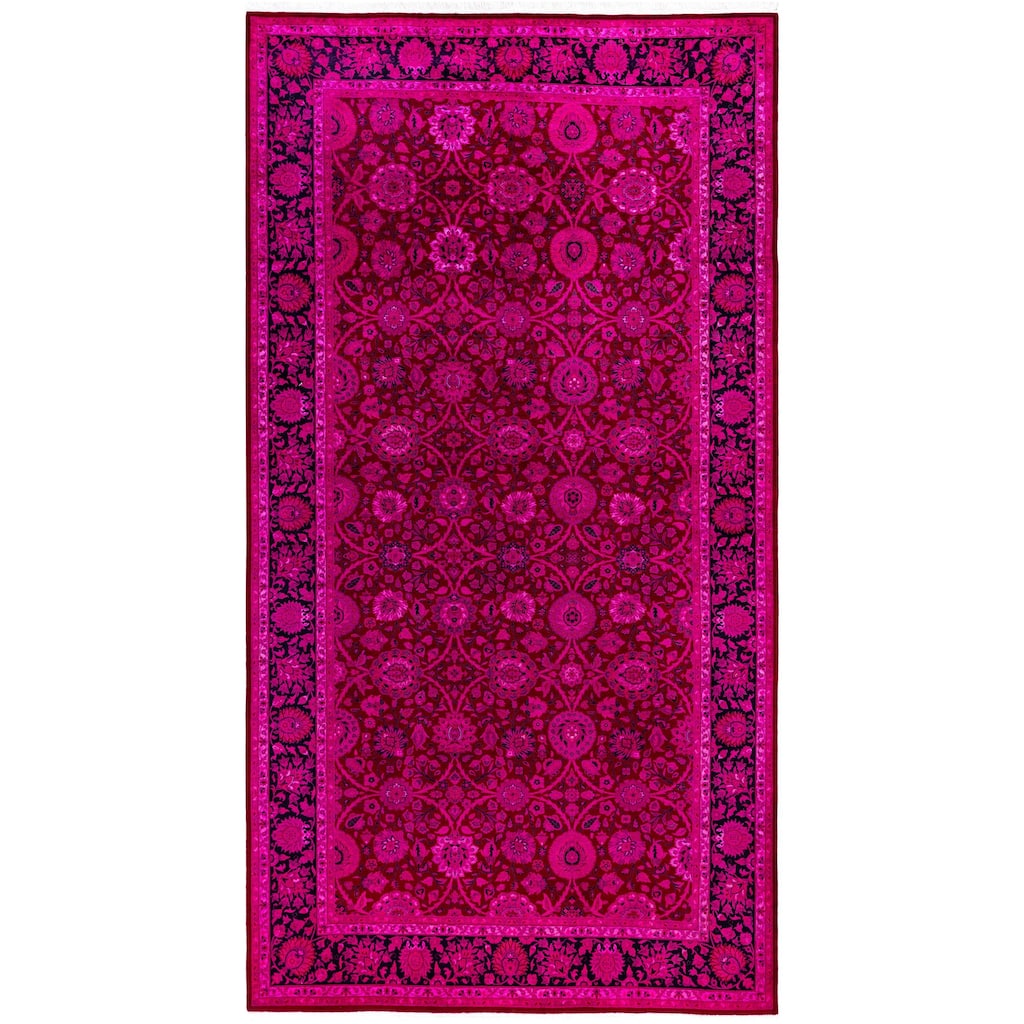 Overdyed One-of-a-Kind Hand-Knotted Area Rug - Pink - 6' 3" x 11' 8"