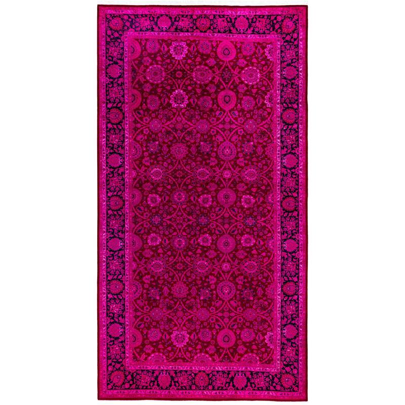 Overdyed One-of-a-Kind Hand-Knotted Area Rug - Pink - 6' 3" x 11' 8"