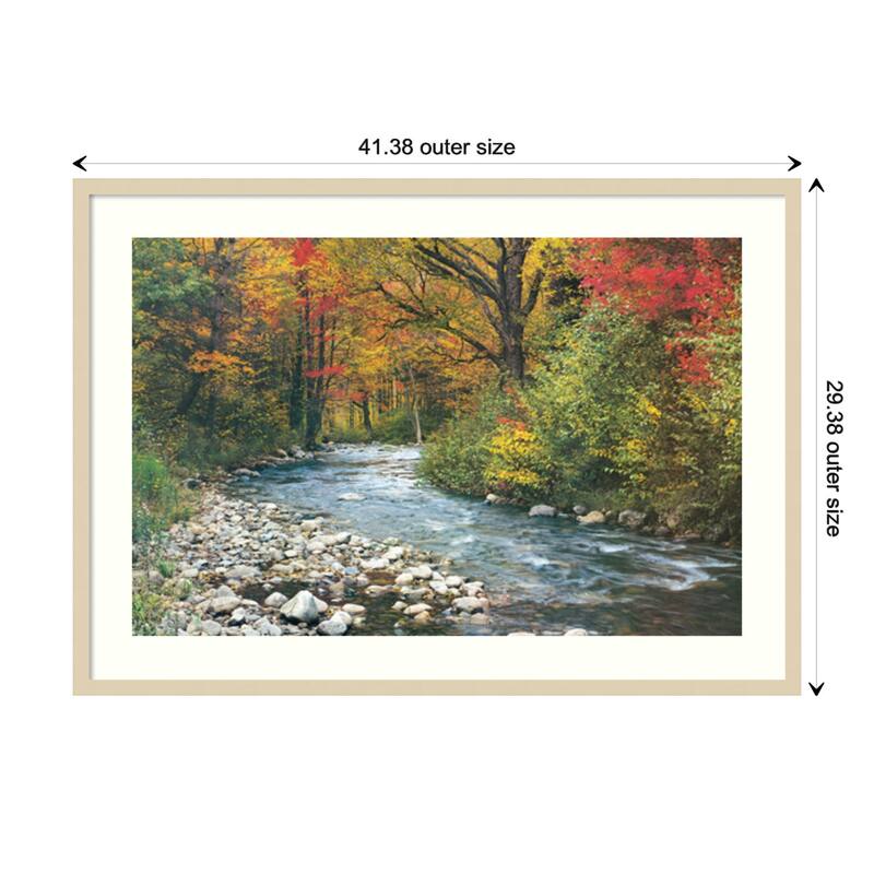 Forest Creek I Framed Art Print - 41 x 29 in - Brown