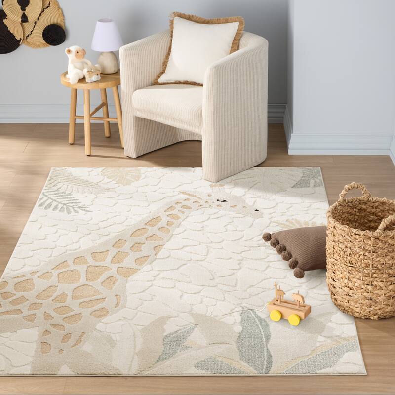 TOWN & COUNTRY PLAY Jungle Giraffe Kids Area Rug