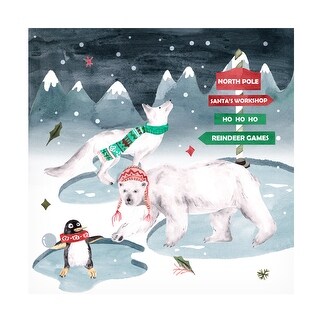 Melissa Wang  'North Pole Friends I' Canvas Art