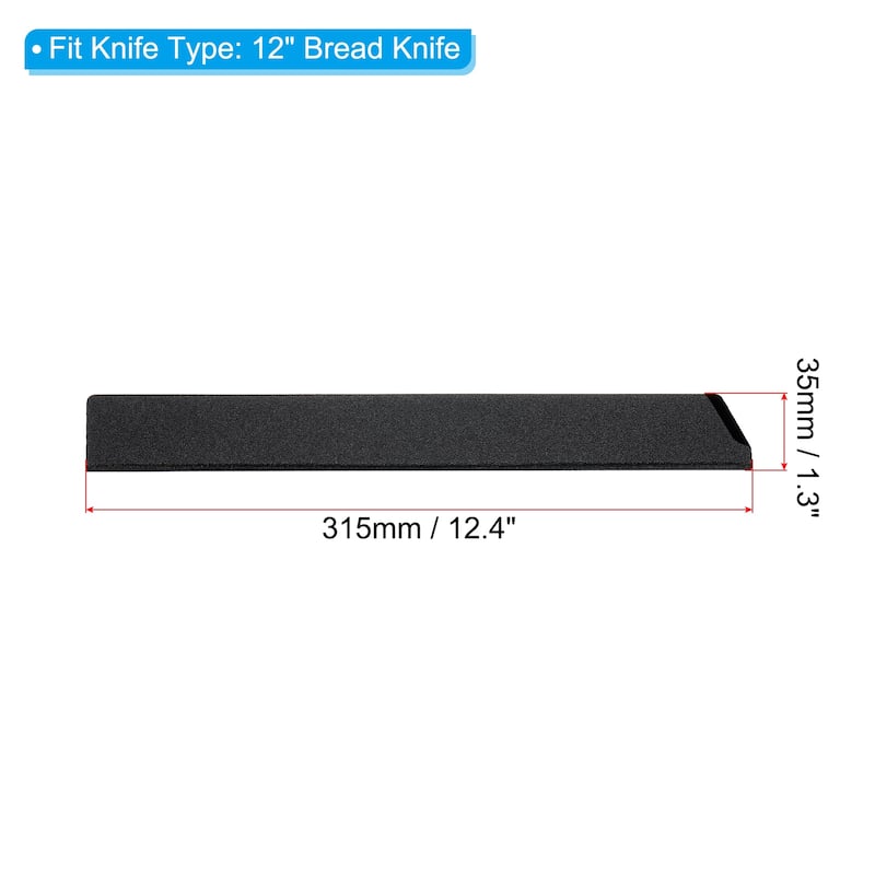 ABS Knife Cover Sleeves Edge Guard Blade Protector - Black 1 Pcs - 12" Bread Knife
