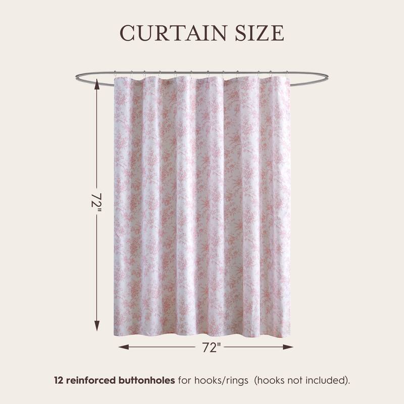 Laura Ashley Walled Garden Shower Curtain -- slub dobby 180gsm