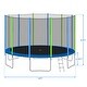 preview thumbnail 18 of 16, Kids Trampoline, Round Outdoor Recreational Trampoline with Safety Fence Mesh, Ladder and 8 or 12Wind Stakes
