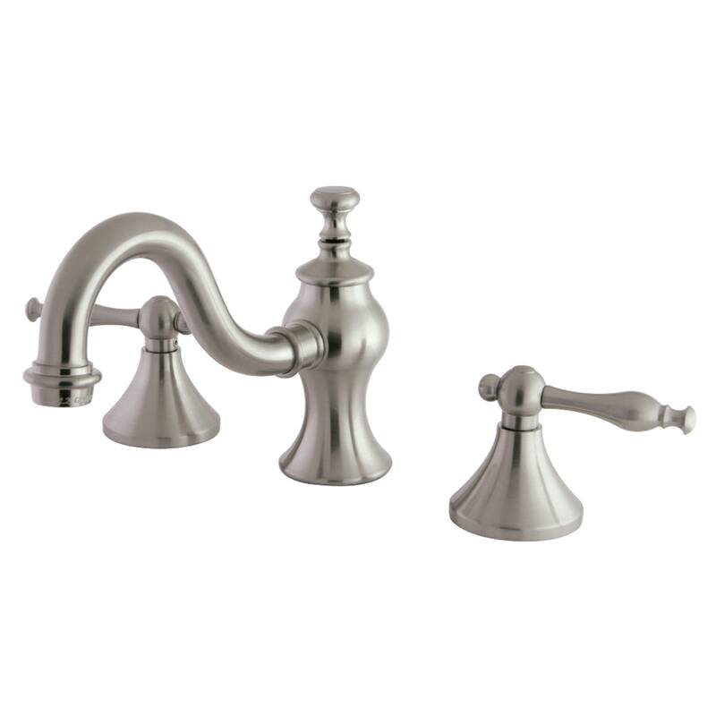 Kingston Brass Victorian Nuovo Lever Widespread Bathroom Faucet - satin nickel
