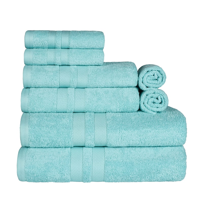 Superior Cotton Quick-Drying 8 Piece Highly Absorbent Towel Set