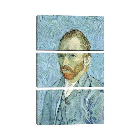 iCanvas "Self Portrait, September 1889" by Vincent van Gogh 3-Piece Canvas Wall Art Set
