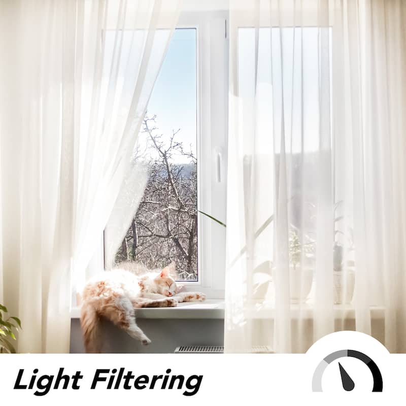 Grommet Sheer Curtain for Living Room 2 Panels
