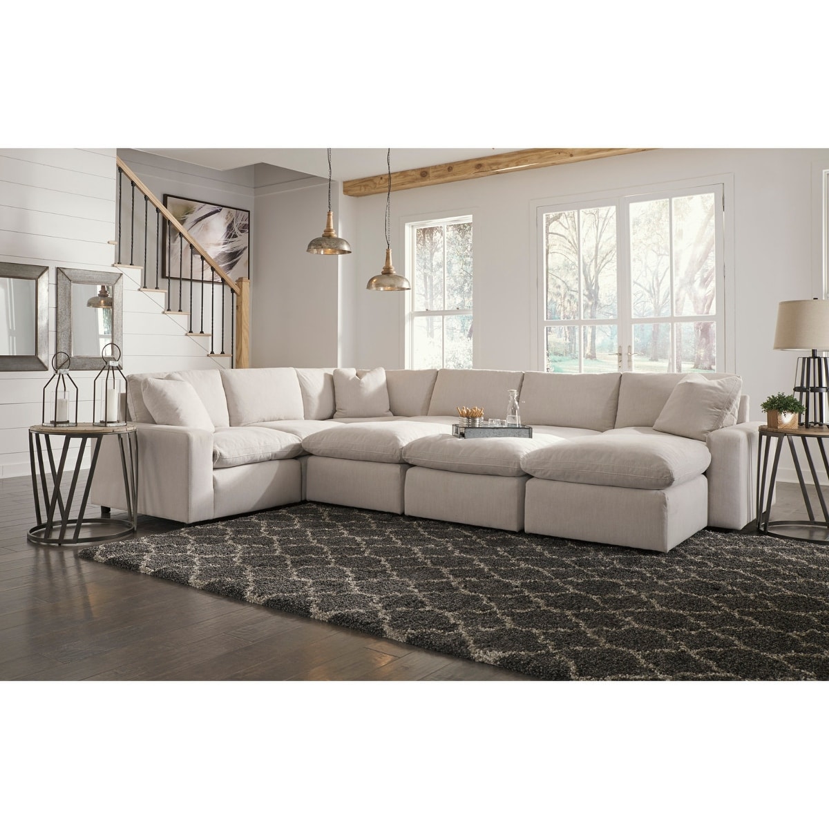 Savesto ivory small laf modular sectional deals