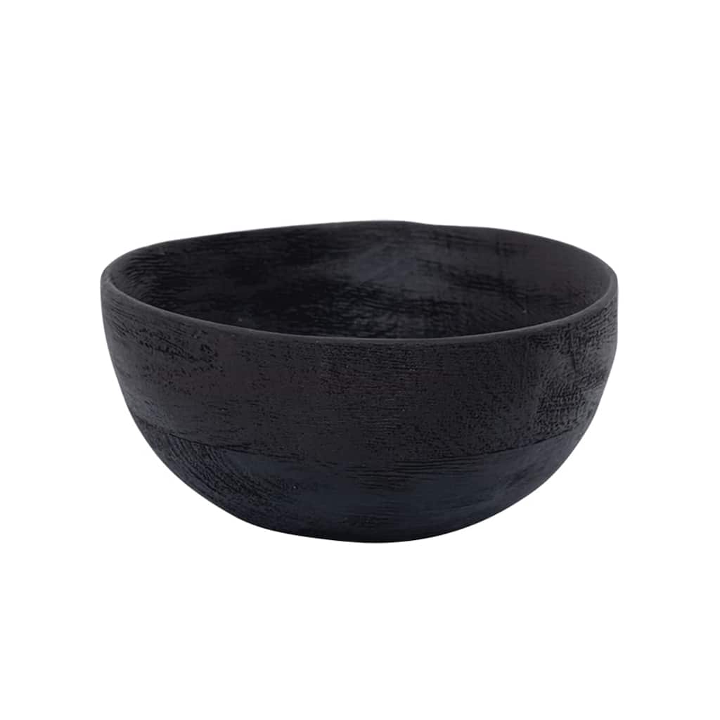 Smoked Wood Serving Bowl- ST - Black