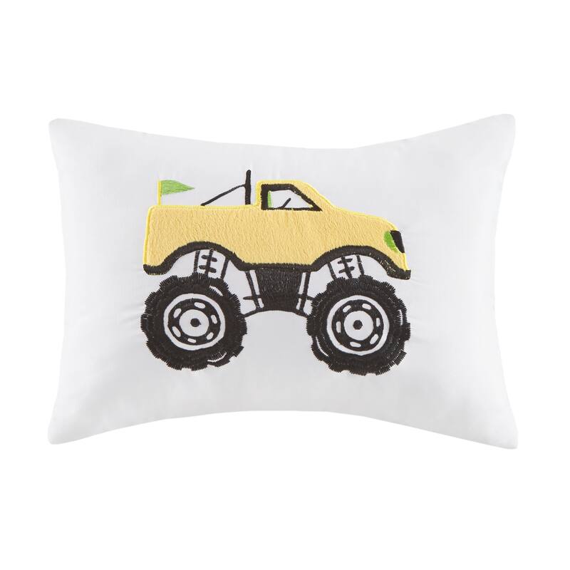 Intelligent Design Kids Gavin Monster Truck Blue Comforter Set