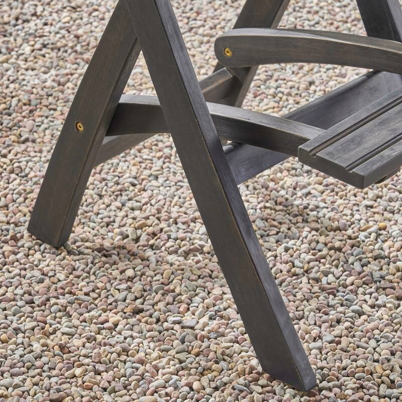 Outdoor Minimalist Wood Square Bar Table - Dark Gray