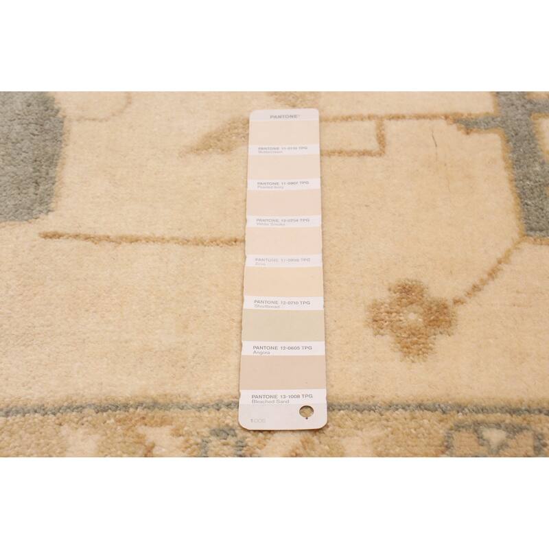 ECARPETGALLERY Hand-knotted Royal Oushak Ivory Wool Rug - 8'10 x 12'2