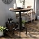 preview thumbnail 1 of 3, Furniture of America Industrial Black 32-inch Metal Round Bar Table