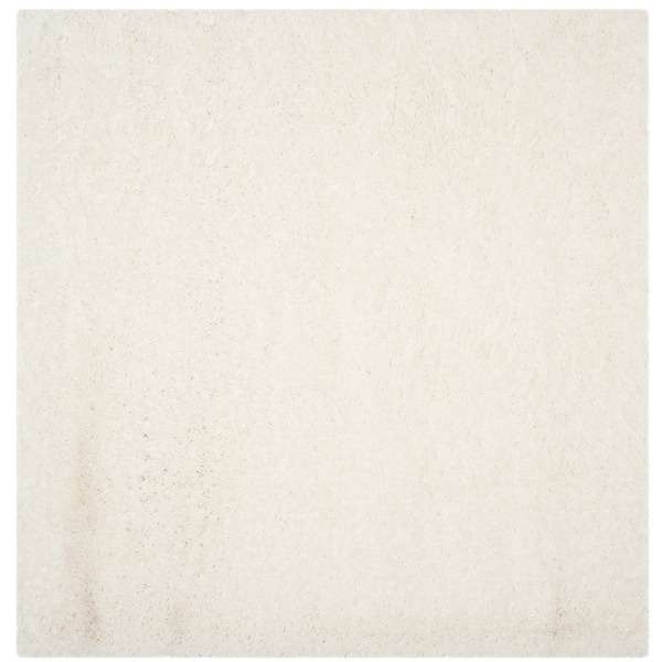 slide 1 of 1, SAFAVIEH Polar Shag Bibi Glam Solid 3-inch Extra Thick Rug - White - 5'1" Square