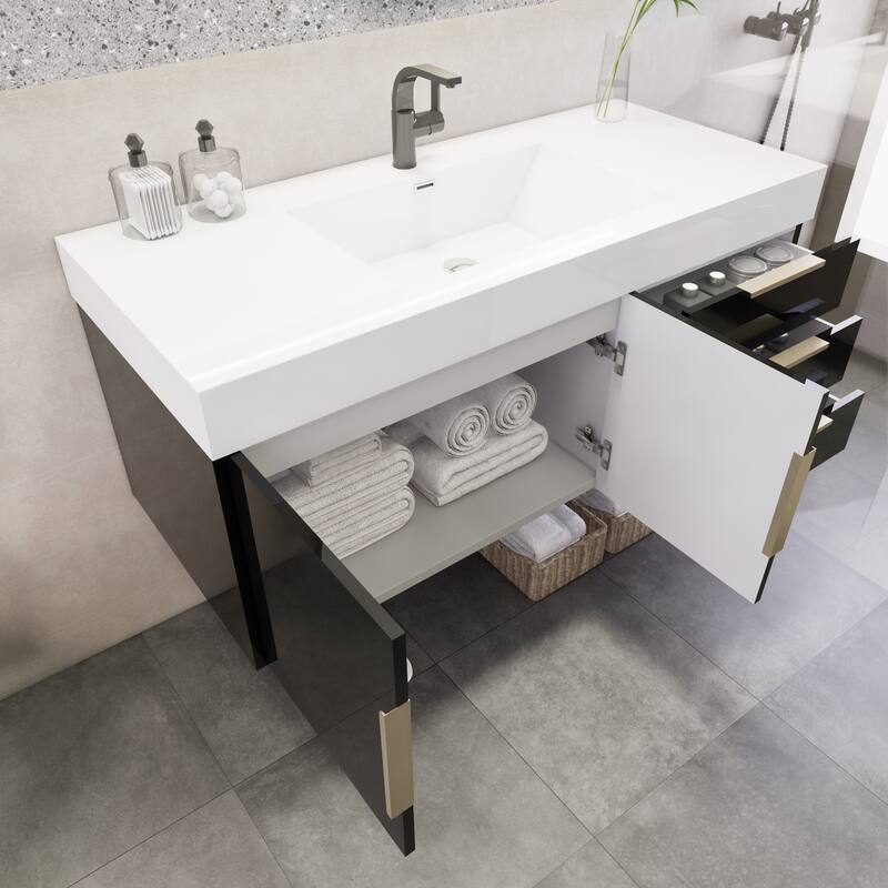Noble 48" Wall Mounting Vanity with Reinforced Acrylic Sink