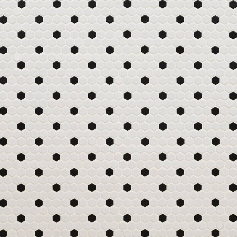 Ackland AKM-P-12X10HXM-CA 10" x 12" Porcelain Geometric Wall Mosaic