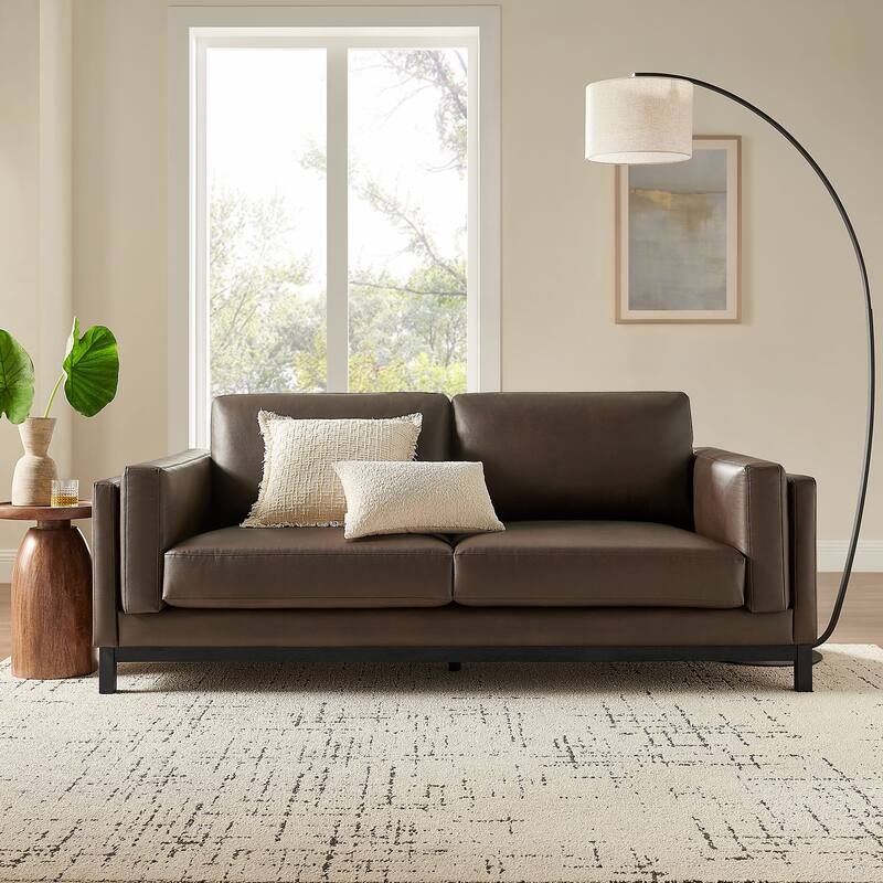 Roscoe 81 inch Upholstered Sofa - Espresso