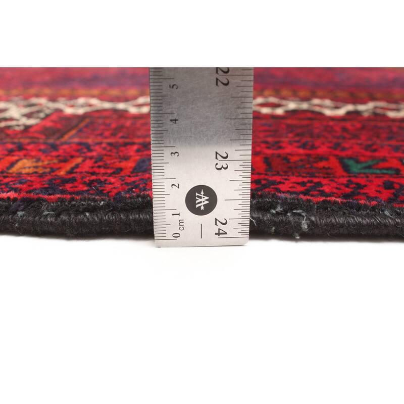 ECARPETGALLERY Hand-knotted Teimani Red Wool Rug - 3'1 x 4'11