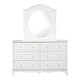 preview thumbnail 5 of 5, Furniture of America Lindsey Traditional White Wood 6-Drawer 2-Piece Dresser and Mirror Set