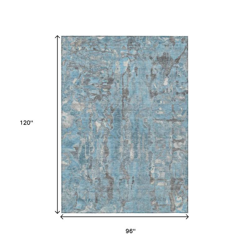 HomeRoots Abstract Transitional Rectangle Outdoor Rug