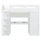 preview thumbnail 26 of 38, Maximized Storage Space Design Loft Bed with Guardrail, Sturdy Construction, Twin Size