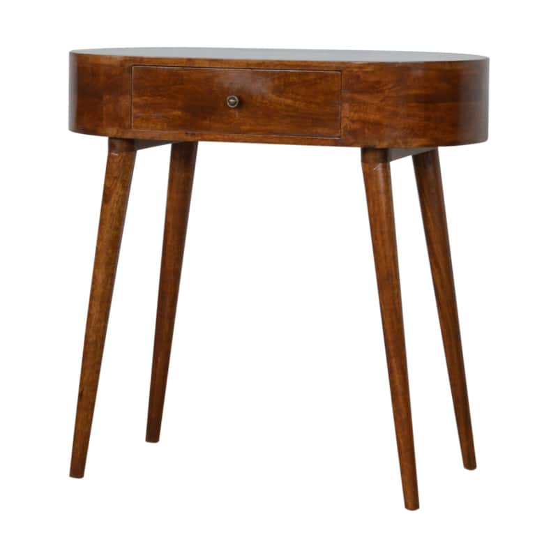 Nightstand with Storage Drawer & Solid Wood Tabletop,For Bedroom, Living Room - Brown - 1-drawer