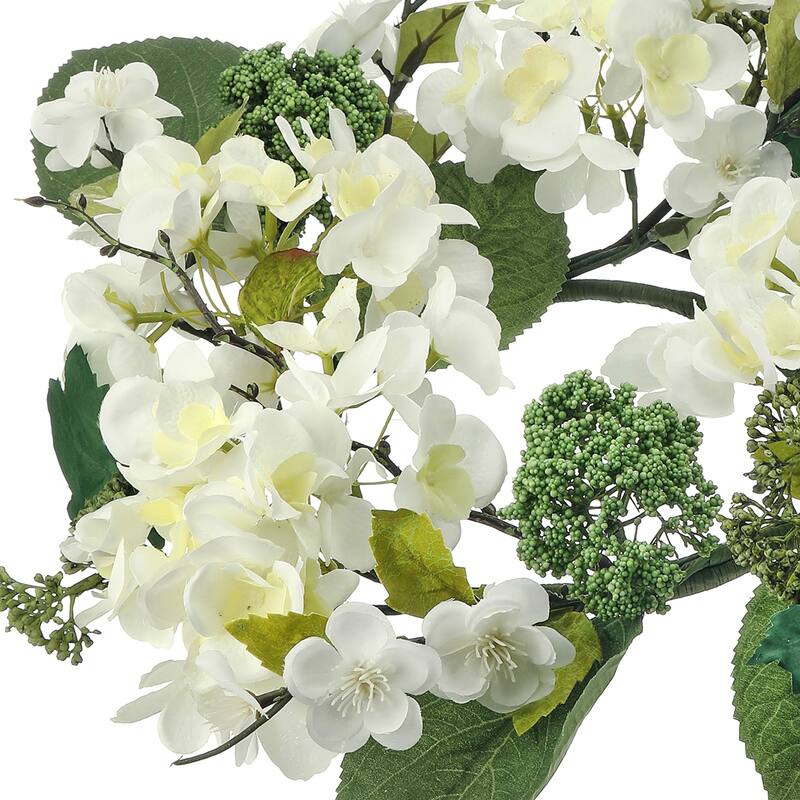 16" Garden Hydrangea Wreath