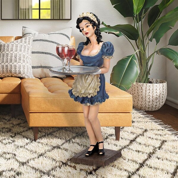 Design Toscano Genevieve, the Buxom French Maid Pedestal