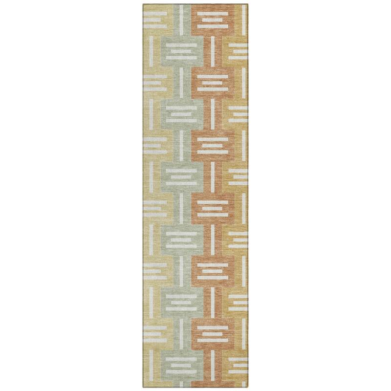 Machine Washable Indoor/ Outdoor Modern Wamego Chantille Rug