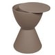 preview thumbnail 109 of 143, Boyd Round Side Table with Ribbed Design Base - Accent Hourglass End Table with Removable Lid for Living Room & Bedroom