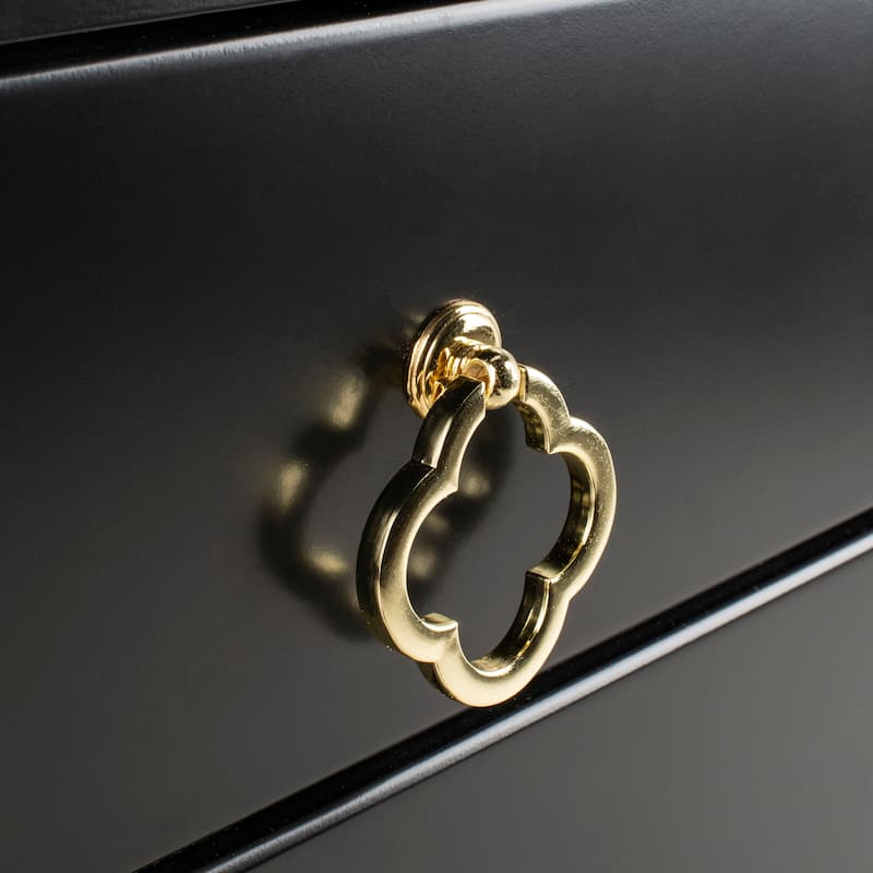 SAFAVIEH Karyn Nightstand - Black / Brass