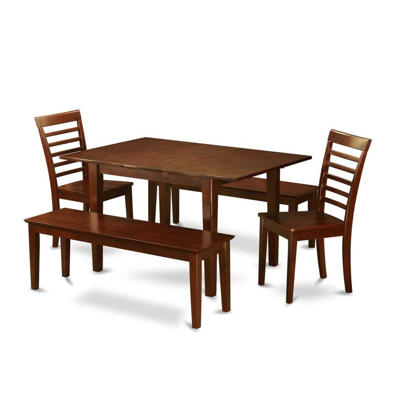 Rustic Dinette Set 5 Piece Table & Chair Set - Small Kitchen Dining Table