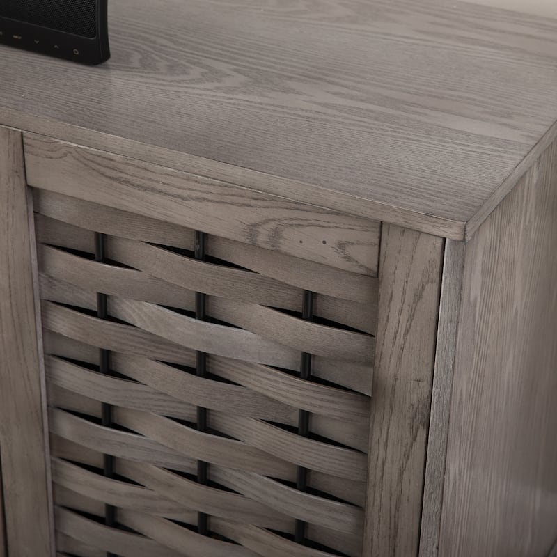 SEI Furniture Akehurst Electric Fireplace TV Stand with Storage