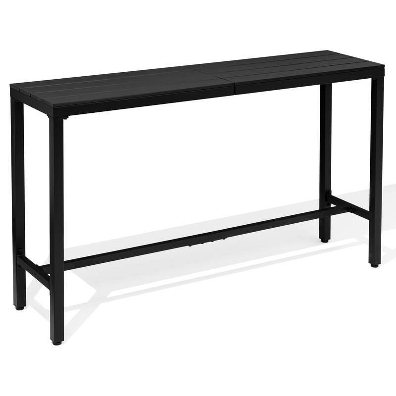 Crestlive Products Patio Outdoor Bar Table Rectangle Pub Table