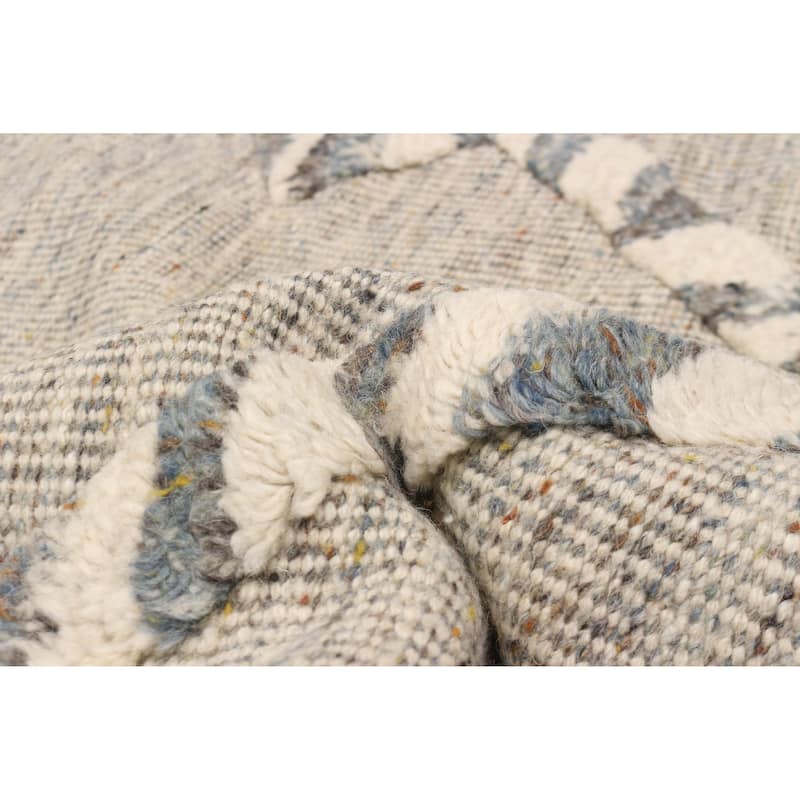 ECARPETGALLERY Hand-knotted Tangier Grey Wool Rug - 8'3 x 9'9