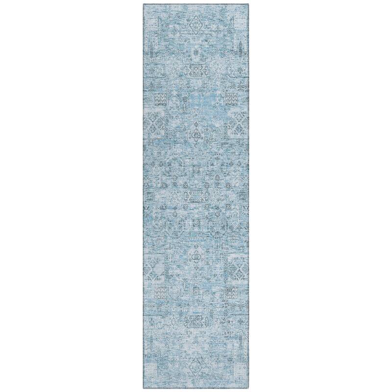 Machine Washable Indoor/ Outdoor Chantille Traditional Vintage Rug