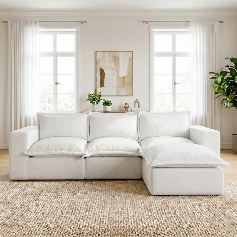 Comfy Cloud Couch Plush Modular Sectional Sofa For Living Room