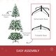 preview thumbnail 5 of 8, 6ft Unlit Snow Dusted Full Fir Artificial Christmas Tree with Realistic Branches - 40.50"W * 40.50"D * 70.80"H