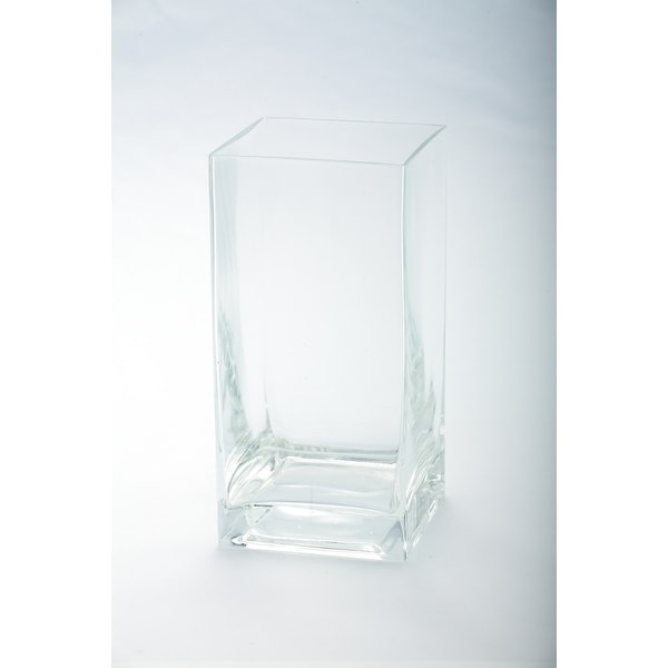10" Transparent Clear Glass Pillar Candle Holder - N/A