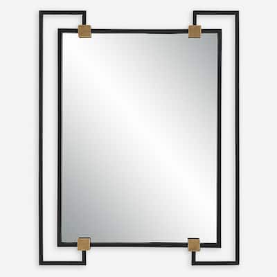 Uttermost 09957 Ivey 32-1/2" W x 42" H Square Framed Bathroom Mirror