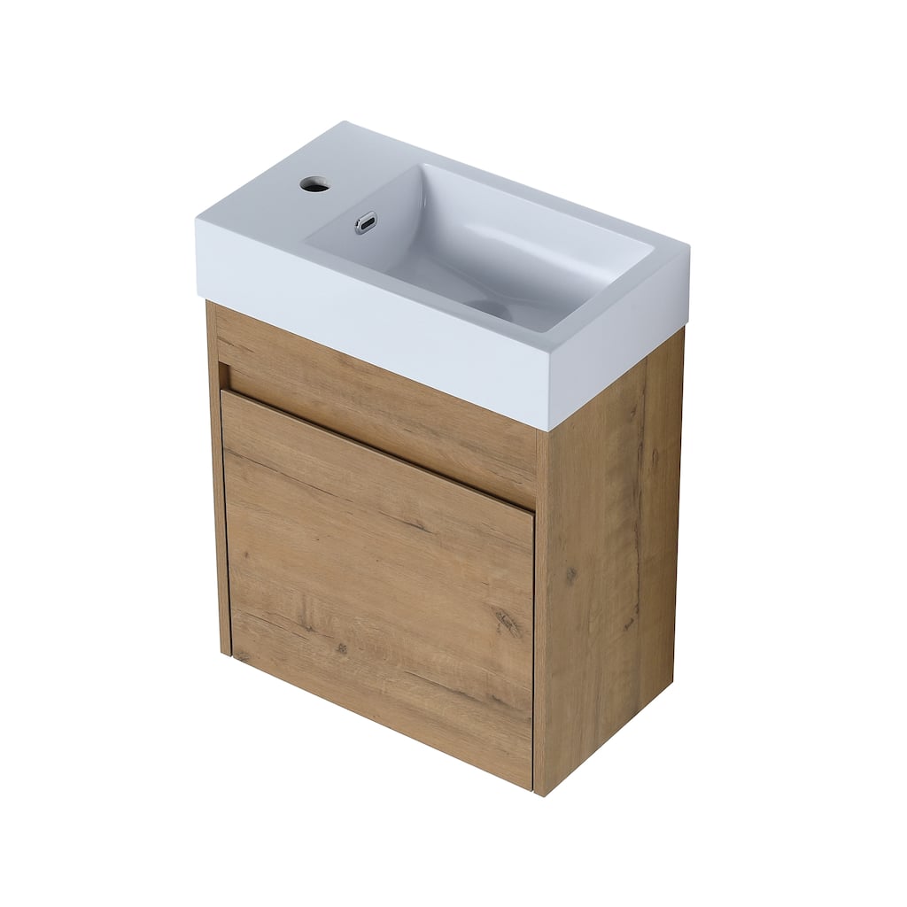 Topcraft 18-inch Wall Mount Bathroom Cabinet with Sink