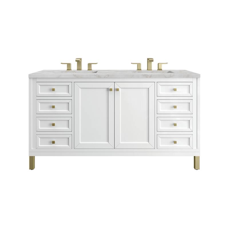 James Martin Vanities 503-V60D-3VSL Chicago 60" Free Standing Double